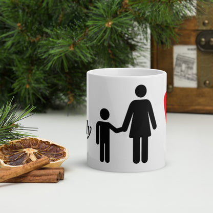 White glossy mug Single Mum