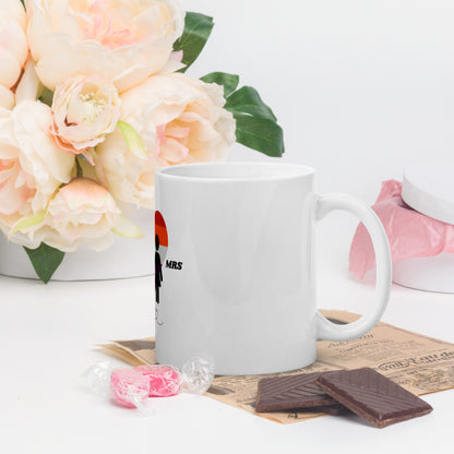 Taza blanca brillante Boda del Orgullo Lésbico