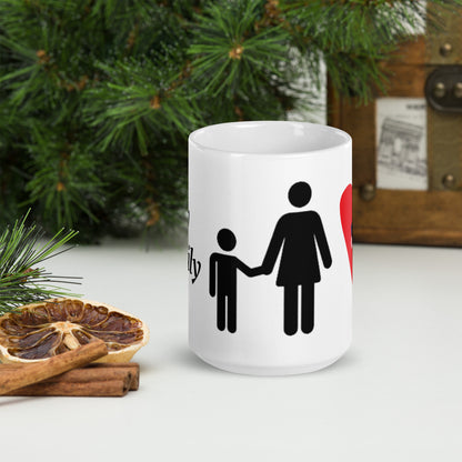 White glossy mug Single Mum