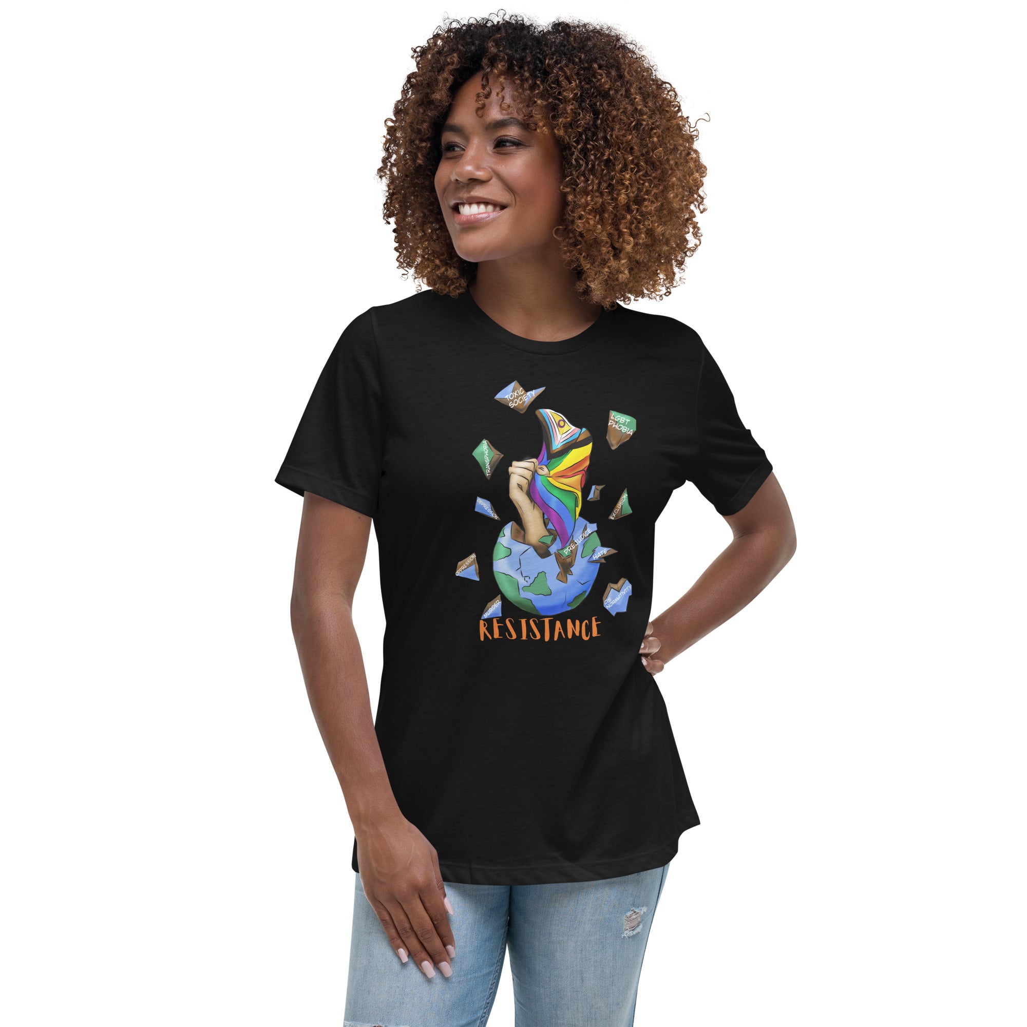 Camiseta descontraída Resistance Planet Pride Intersex-Inclusive