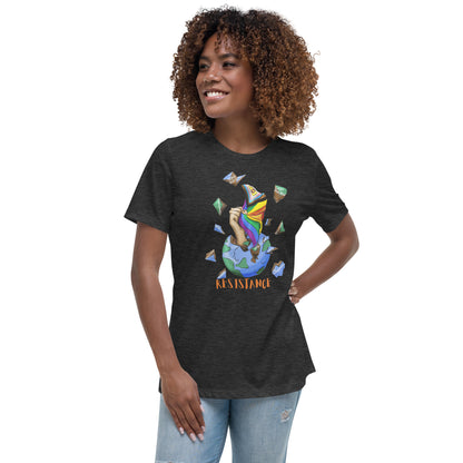 Camiseta descontraída Resistance Planet Pride Intersex-Inclusive