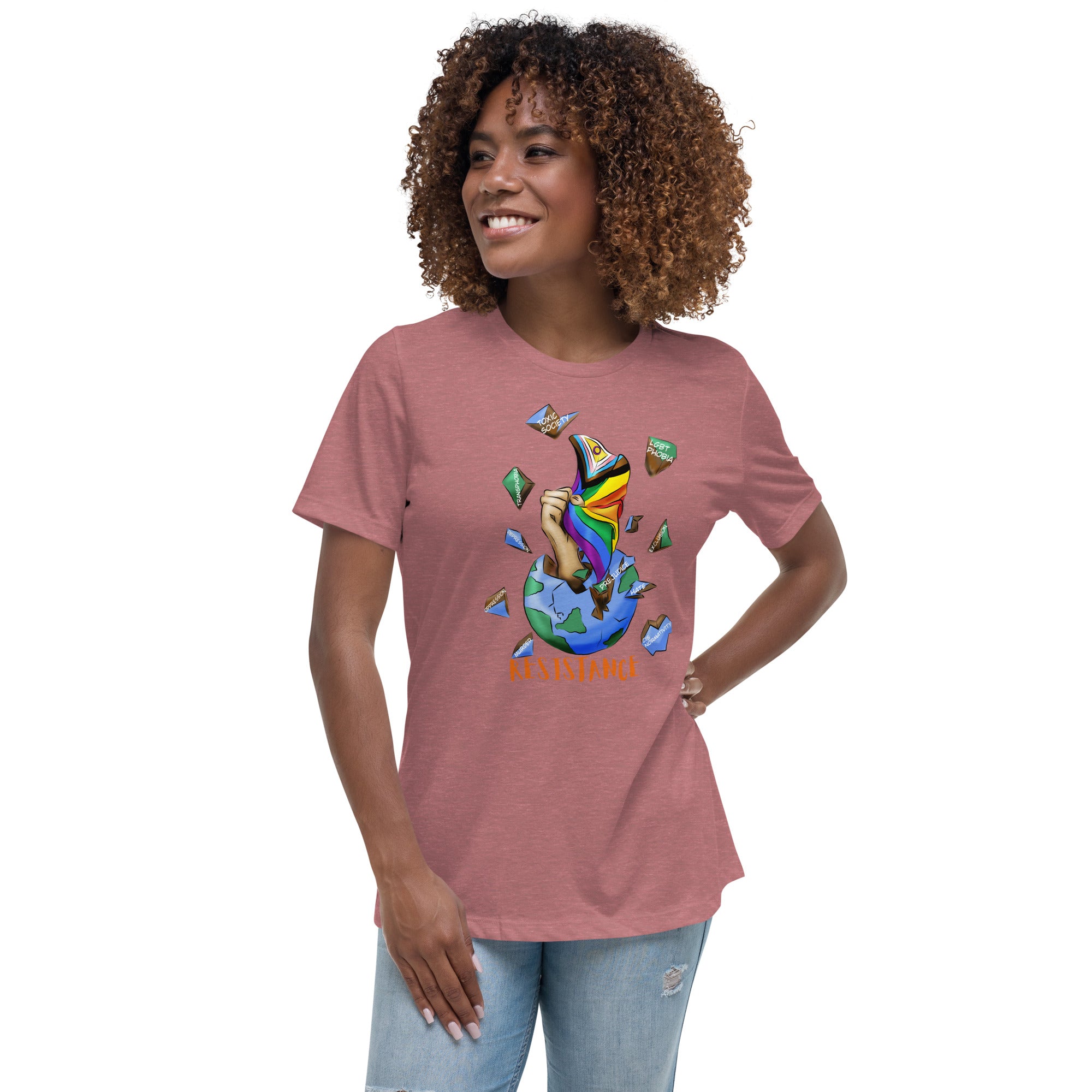 Camiseta descontraída Resistance Planet Pride Intersex-Inclusive