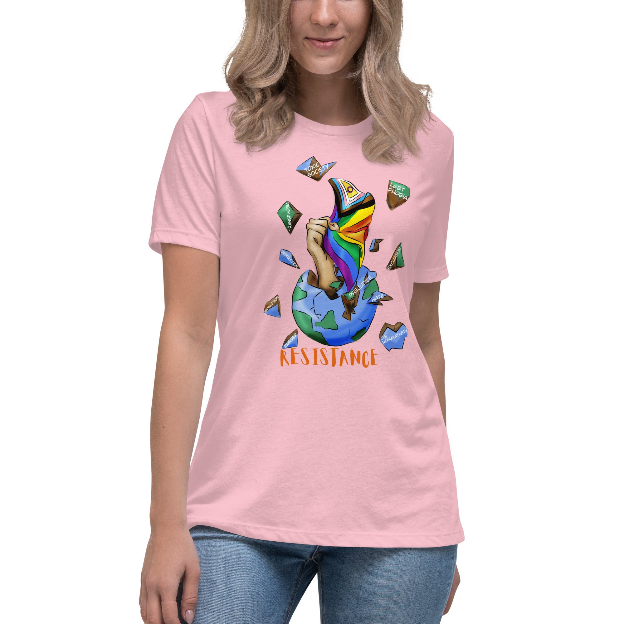 Relaxed T-Shirt Resistance Planet Pride Intersex-Inclusive