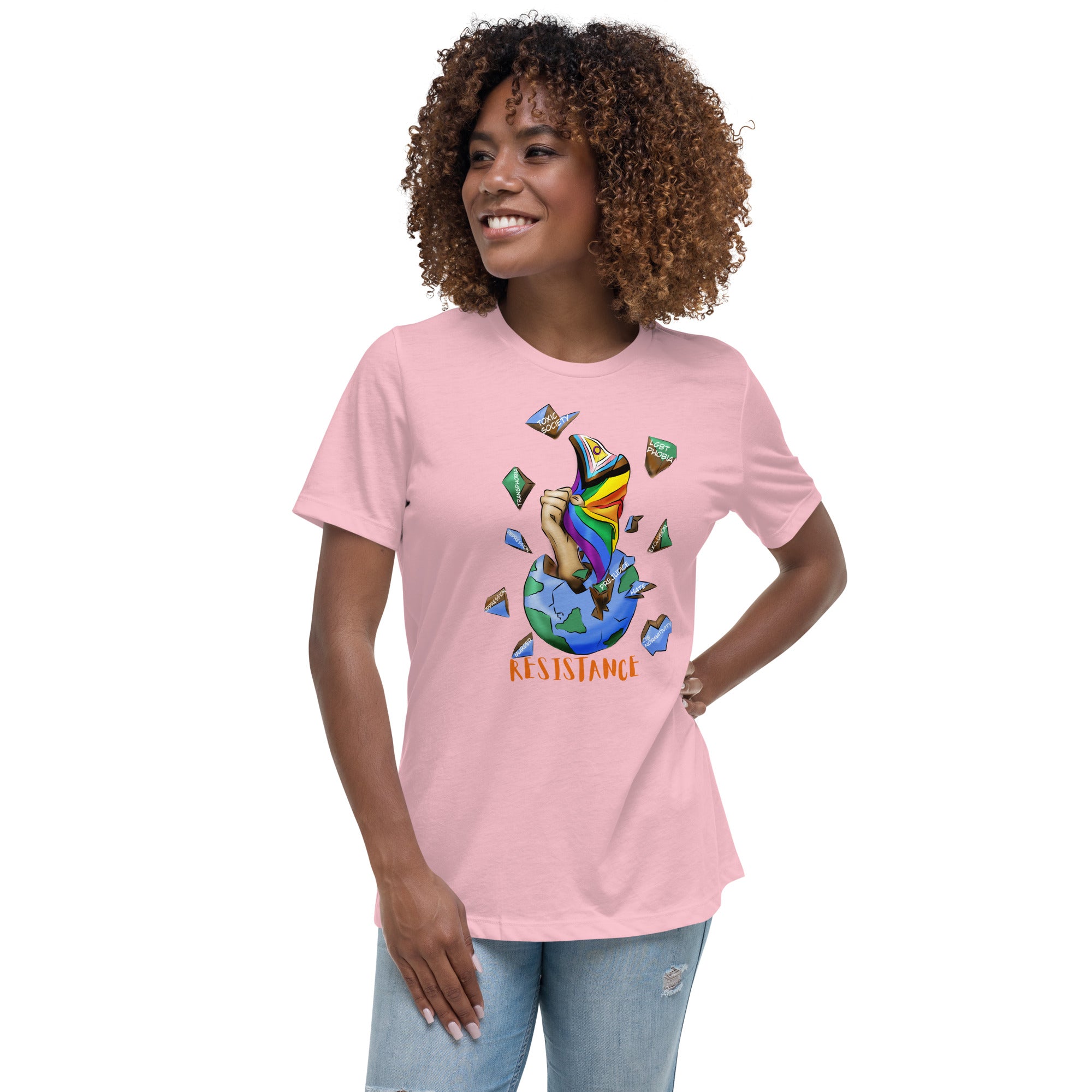 Camiseta descontraída Resistance Planet Pride Intersex-inclusive