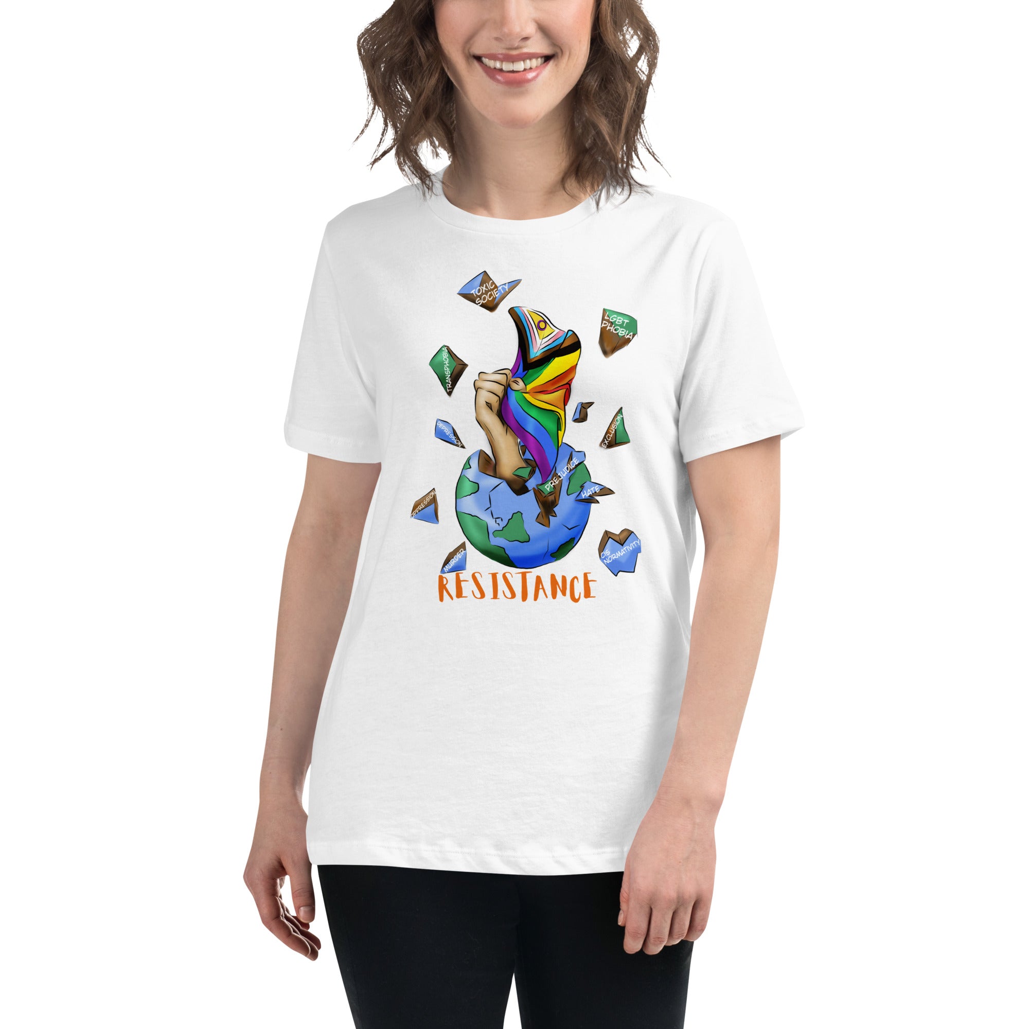 Relaxed T-Shirt Resistance Planet Pride Intersex-Inclusive