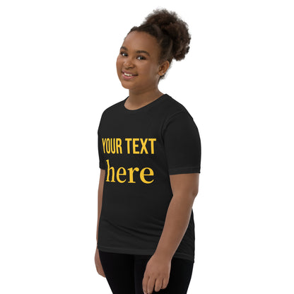 Youth Short Sleeve T-Shirt Any Text